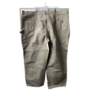 Carhartt Big Mens 52x30 Tan Canvas Painters Pants Straight Leg High Rise